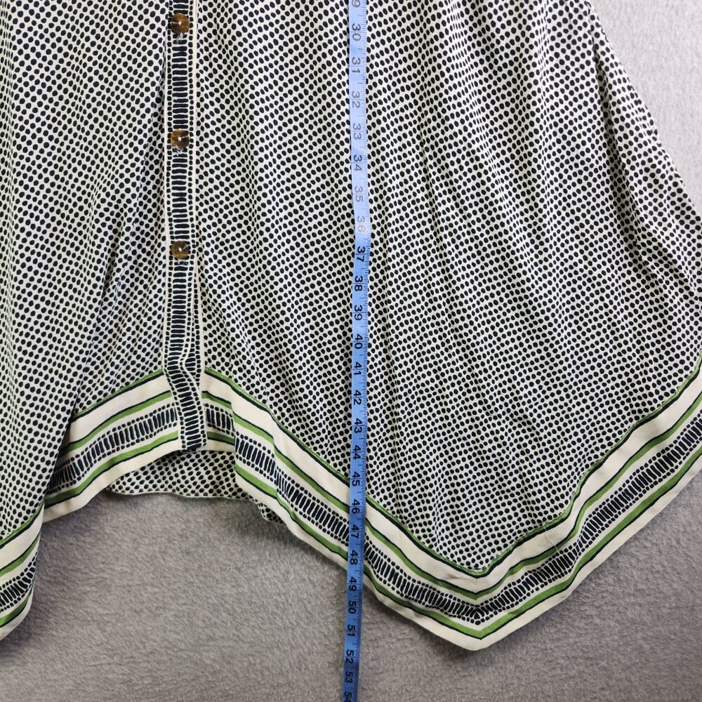 Maeve Anthropologie Dress Womens 12 Polka Dot Constantine Handkerchief Hem - Picture 14 of 16